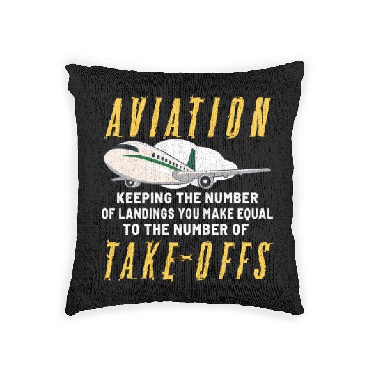 Pilot Aviation Airplane Airline Future Pilots Woven Pillows