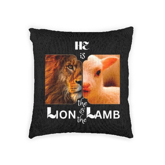 He is the Lion and the Lamb Woven Pillows