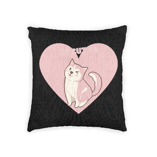 So Cute Puppy Show Some Love to your pet Woven Pillows