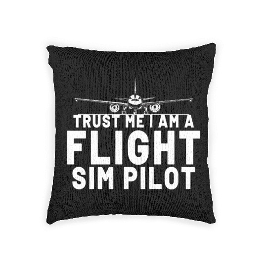 Pilot Aviation Airplane Airline Flight Sim Pilot Woven Pillows