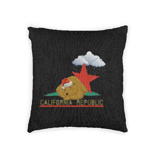 California bear in winter Woven Pillows