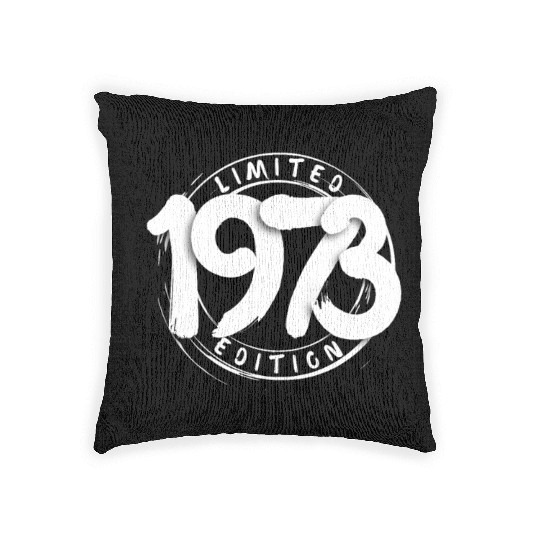50 Years Vintage 1973 Retro 50th Birthday Woven Pillows