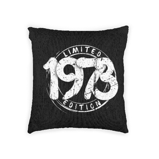50 Years Vintage 1973 Retro 50th Birthday Woven Pillows