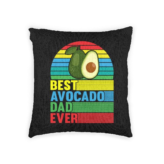 Best Avocado Dad Ever Woven Pillows