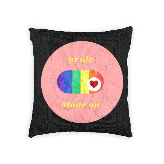 Colorful Pride Mode LGBT Circle Sticker 1 modified Woven Pillows