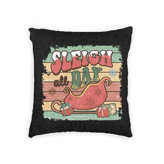 Sleigh all day Woven Pillows