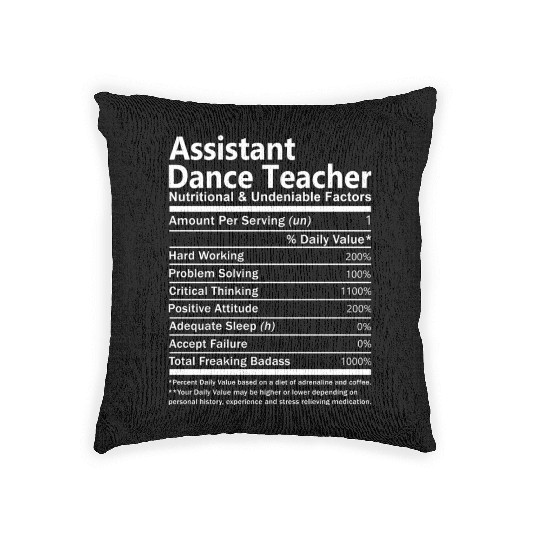 Assistant Dance Teacher Woven Pillows - Nutritional And