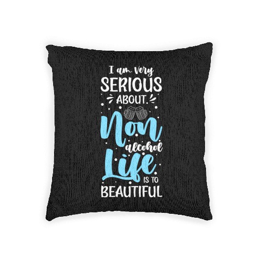 Alcohol Free Alcoholic Drunkards Woven Pillows