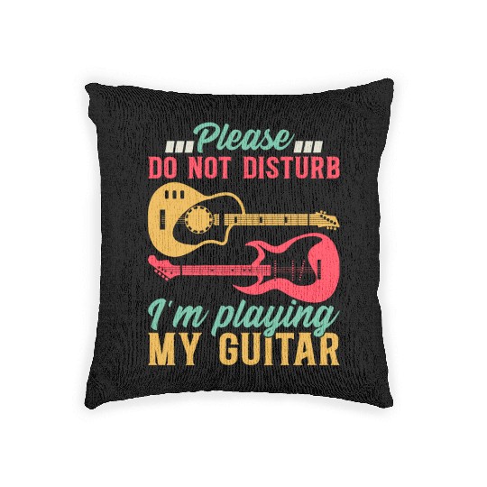 Bass Guitarist I Please Do Not Disturb I'm Playing Woven Pillows