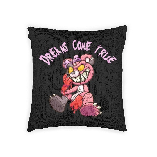 Dream's come true Teddys Horror Halloween Woven Pillows