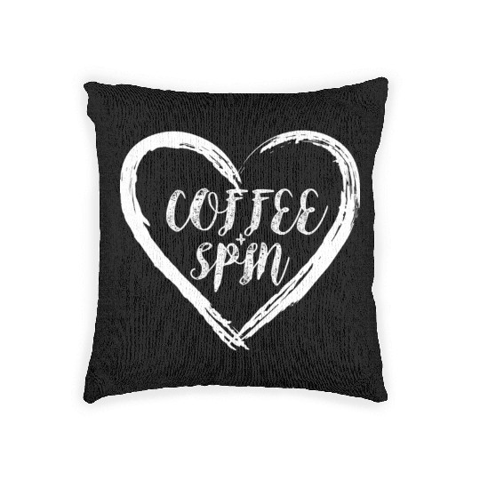 Coffee And Love Spin Gym Exercise Spinning Class Woven Pillows