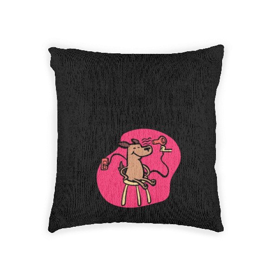 Dog Groomer Canine Grooming Hygiene Woven Pillows