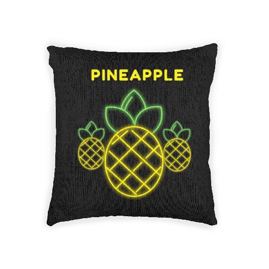 Funny Fruits Pineapple Woven Pillows