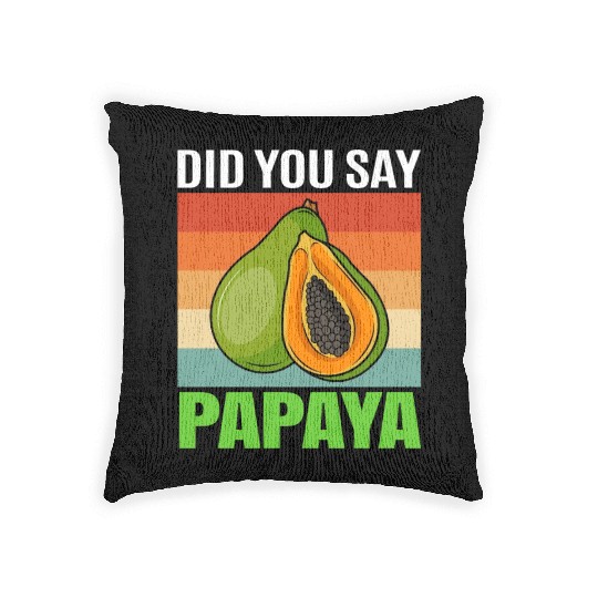 Did You Say Papaya Woven Pillows