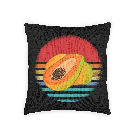 Retro Papaya Woven Pillows