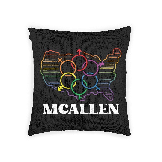 McAllen Pride Month Pride Flag LGBT Community LGBT Woven Pillows