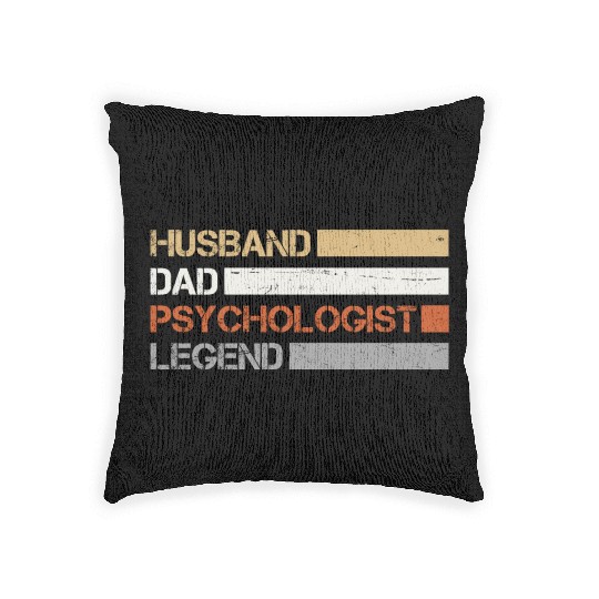 Husband Dad Psychologist Woven Pillows