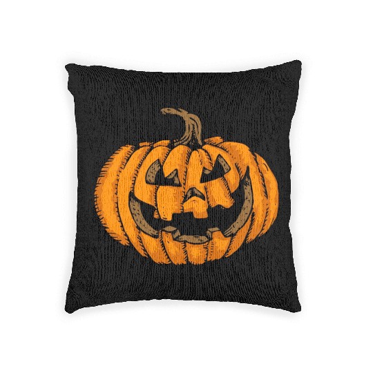 Pumpkin Halloween Woven Pillows