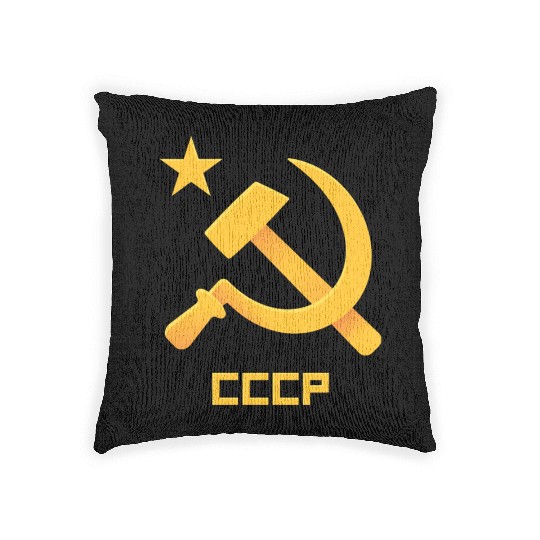 USSR Soviet Union Russia Hammer Sickel USSR Flag C Woven Pillows