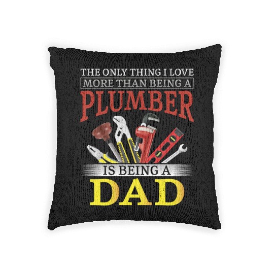 Plumbing Plumber Dad Vintage The Woven Pillows