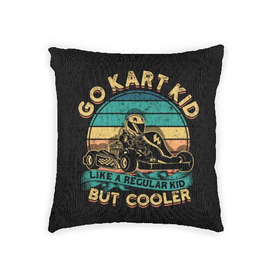 Go Kart Racer Pit Crew Car Racing Karting Woven Pillows