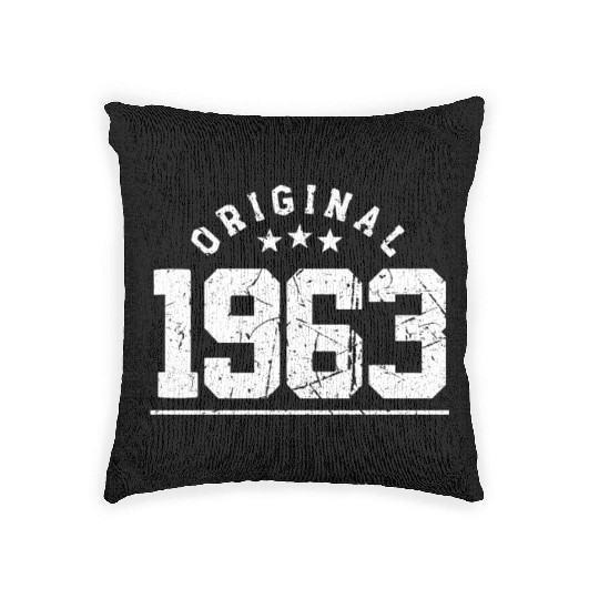 60 Years Vintage 1963 Retro 60th Birthday Woven Pillows