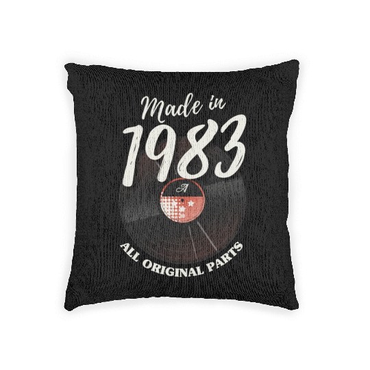 40 Years Vintage 1983 Retro 40th Birthday Woven Pillows