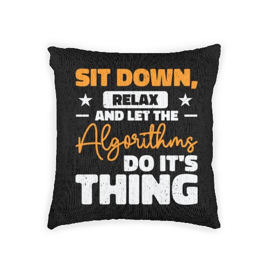 Computer Algorithm Programmer Artificial Woven Pillows