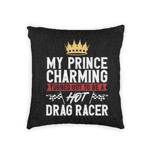 Drag Racing Race Car Girlfriend Woven Pillows