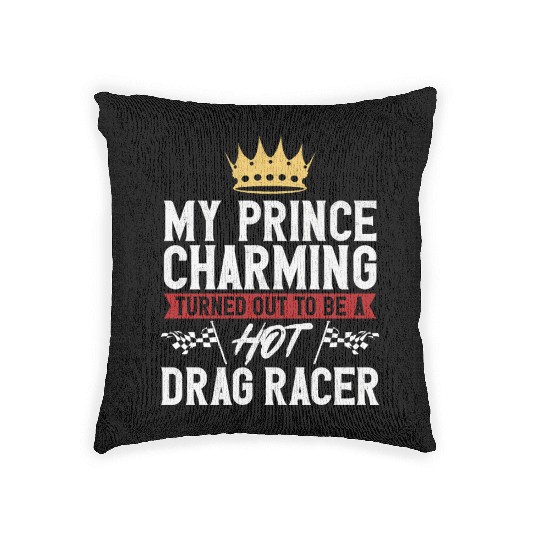 Drag Racing Race Car Girlfriend Woven Pillows