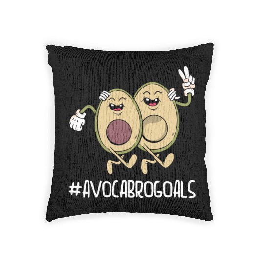 Sibling Big Brother Avocado Goals Hilarious Puns Woven Pillows