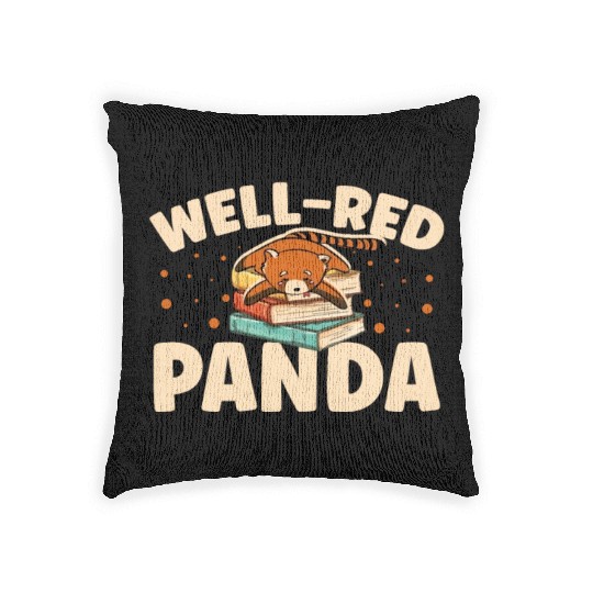 Well-Red Panda Zookeeper Zoogoer Wildlife Bookworm Woven Pillows