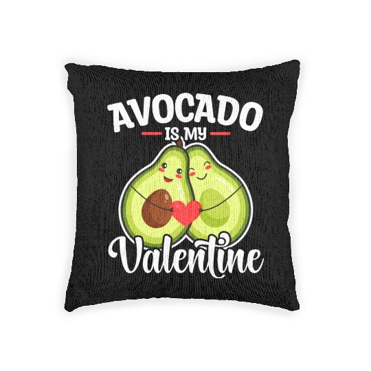 Avocado Is My Valentine Woven Pillows