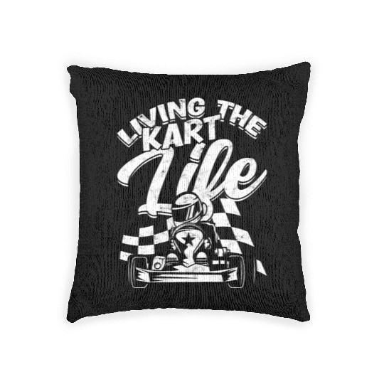 Go Kart Racer Pit Crew Car Racing Karting Woven Pillows