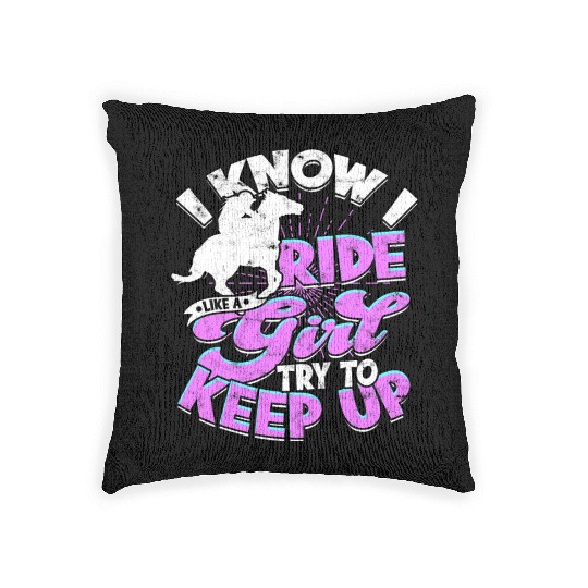 Horse Racing Equestrian Horseback Horse Racer Woven Pillows