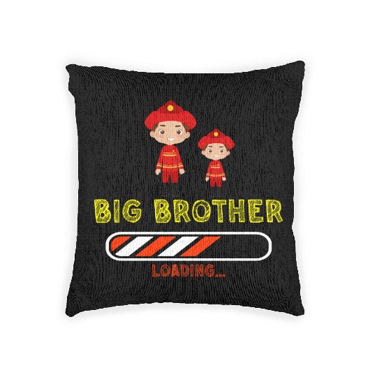 Big brother fire truck fireman 2023 Woven Pillows