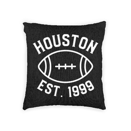 Houston Est. 1999 , Houston Football Fans Woven Pillows.