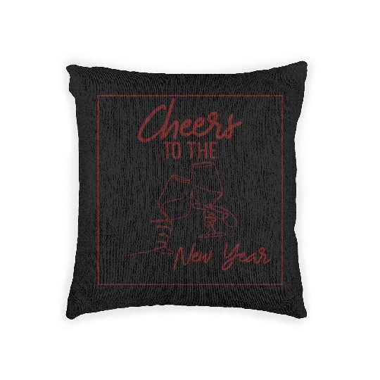 Cheers To The New Year 2023 NYE Party Glasses Woven Pillows