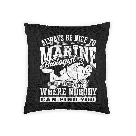 Marine Biologist Mammal Sea Animals Ocean Biology Woven Pillows