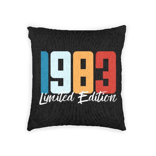 40 Years Vintage 1983 Retro 40th Birthday Woven Pillows
