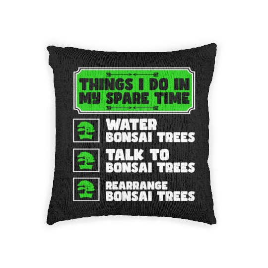 Bonsai Tree Owner Gift Bonsai Tree Gardening Woven Pillows