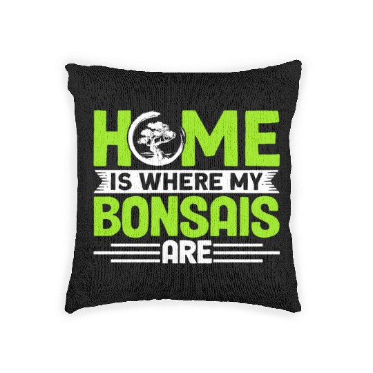 Bonsai Tree Owner Gift Bonsai Tree Gardening Woven Pillows