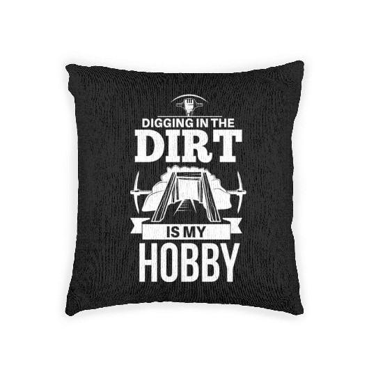 Cool gold digger minerals collector Woven Pillows
