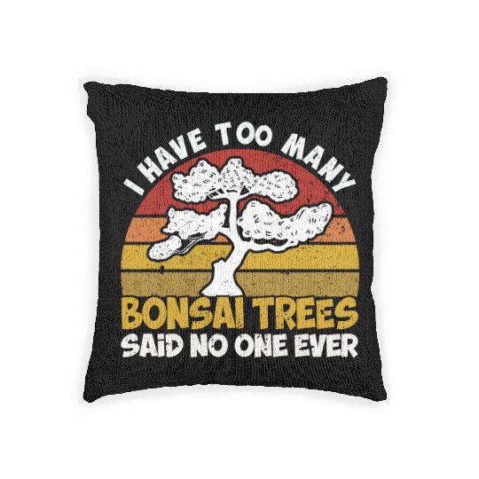 Bonsai Tree Owner Gift Bonsai Tree Gardening Woven Pillows