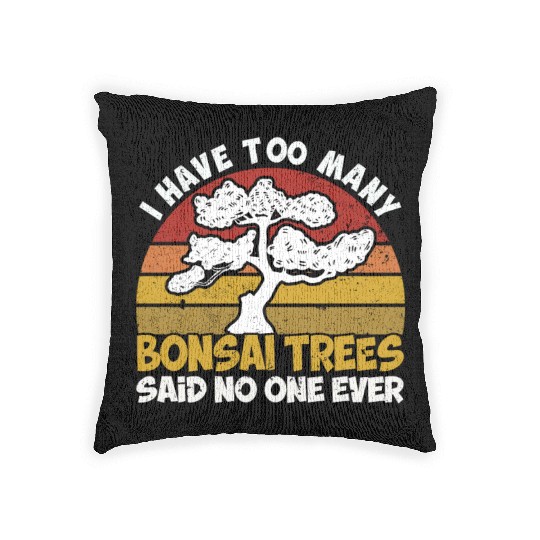 Bonsai Tree Owner Gift Bonsai Tree Gardening Woven Pillows