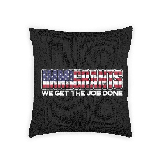 US Immigrant Indigenous USA Immigrants america Woven Pillows