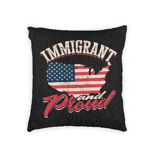 US Immigrant Indigenous USA Immigrants america Woven Pillows
