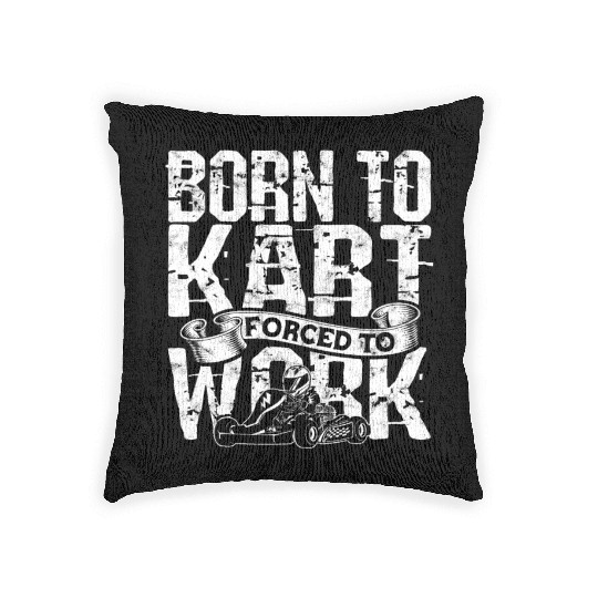 Go Kart Racer Pit Crew Car Racing Karting Woven Pillows