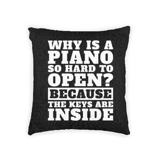 Music Teacher Funny Piano Woven Pillows