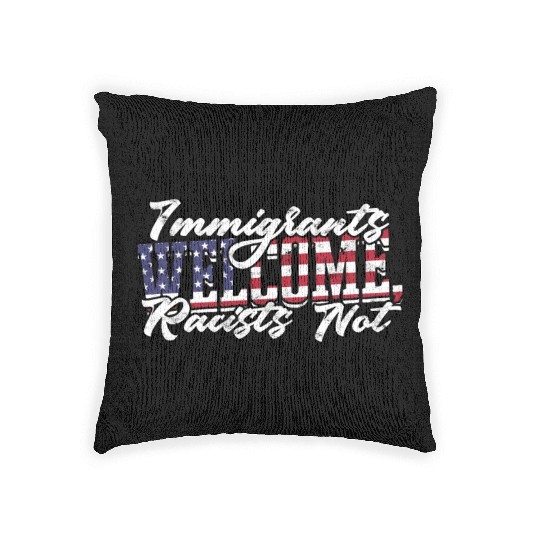 US Immigrant Indigenous USA Immigrants america Woven Pillows
